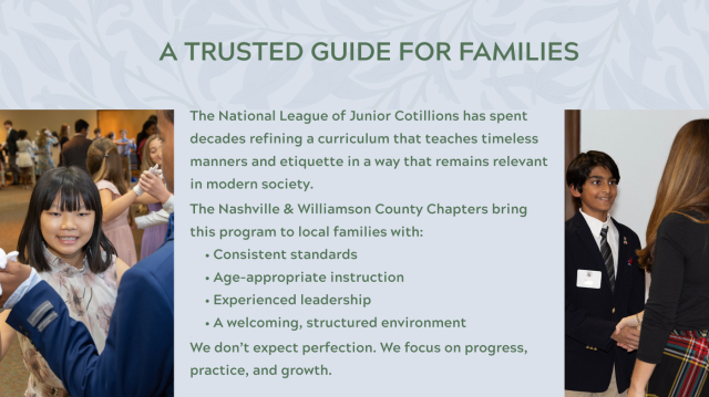 NLJC Junior Cotillion Nashville Williamson A Trusted Guide for Families