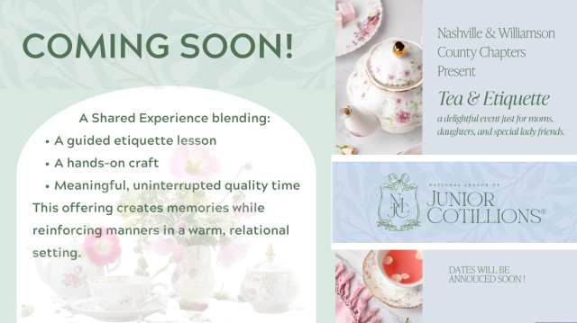 ComingSoonTea and Etiquette Nashville Williamson NLJC